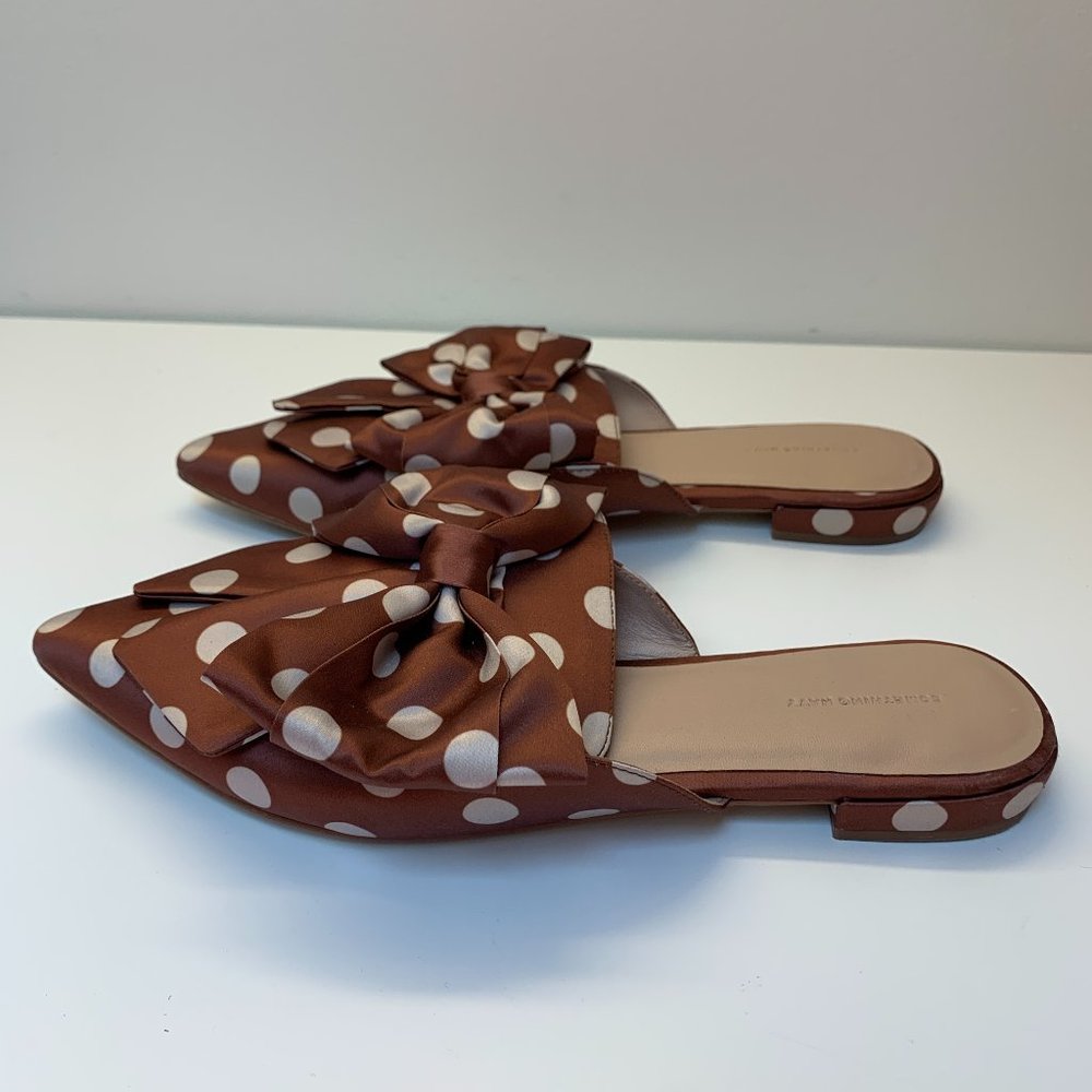 Something Navy polka dot flats
